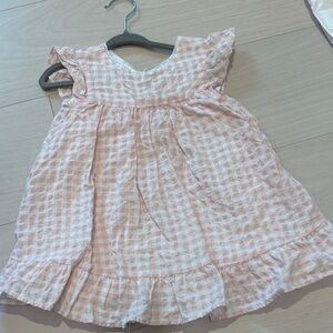 Janie and Jack baby Girls' Pink Gingham Ruffle Dress 12-18